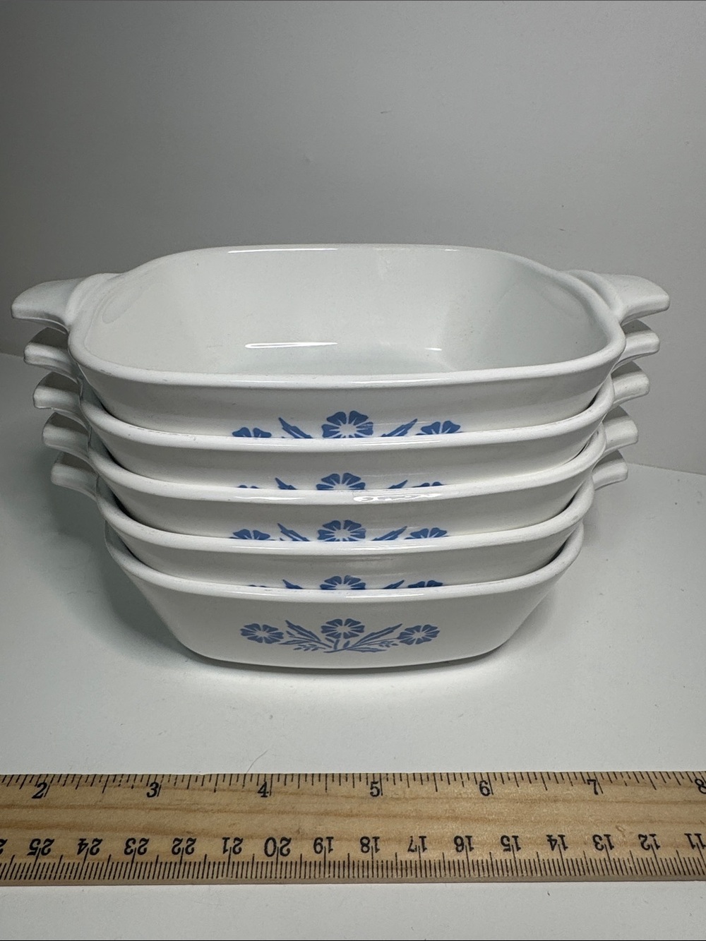 Vintage five cornflower corningware p 41 White Baking Dish Blue Floral Pattern